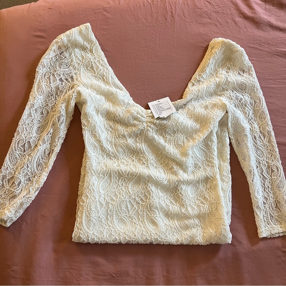 NWT Urban outfitters cream lace dress